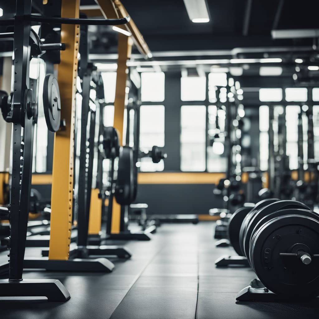 fitness gym squat racks weight lifting